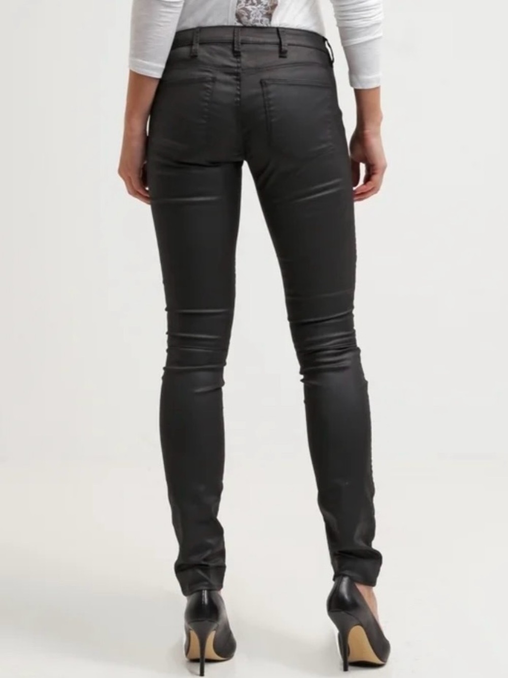G-Star RAW Women's 5620 Custom Mid Skinny Jeans in black with a coated size 25 - Picture 4 of 14